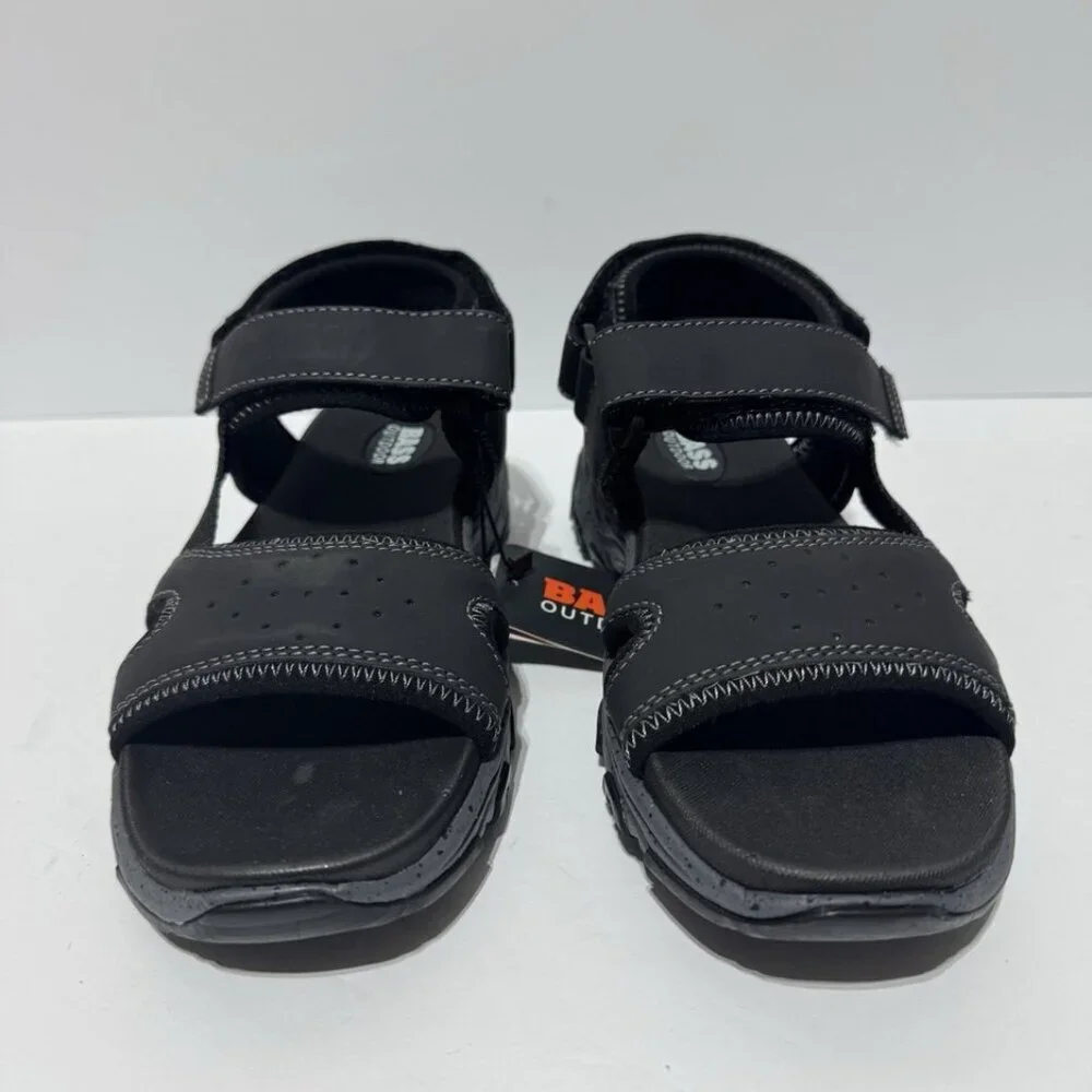 Bass Outdoors Mens Trail Sandals Black Size 6.5 M